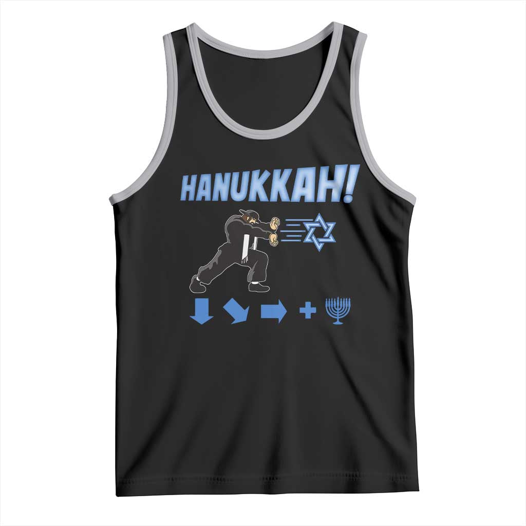 Funny Hanukkah Arcade Game Tank Top Jewish Fighter Menorah Star Of David - Wonder Print Shop