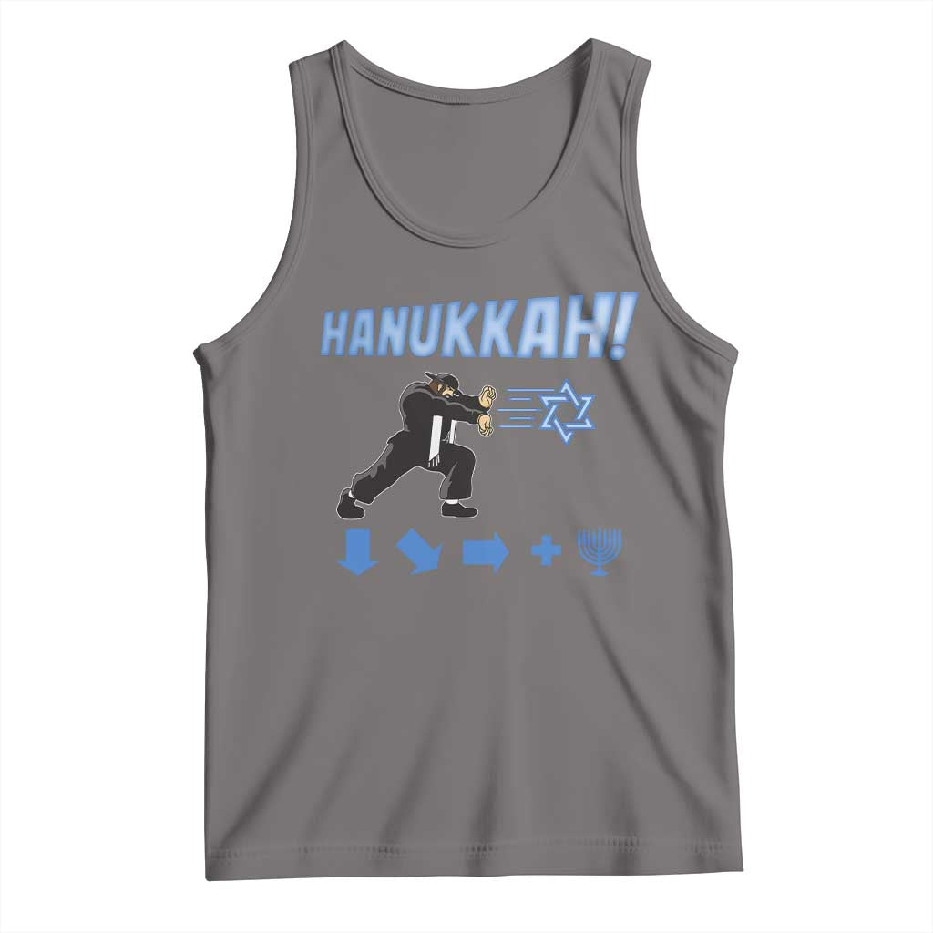 Funny Hanukkah Arcade Game Tank Top Jewish Fighter Menorah Star Of David - Wonder Print Shop