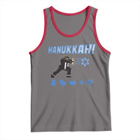 Funny Hanukkah Arcade Game Tank Top Jewish Fighter Menorah Star Of David - Wonder Print Shop