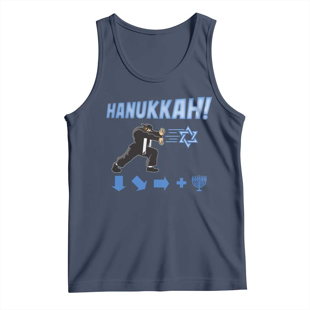 Funny Hanukkah Arcade Game Tank Top Jewish Fighter Menorah Star Of David - Wonder Print Shop