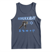 Funny Hanukkah Arcade Game Tank Top Jewish Fighter Menorah Star Of David - Wonder Print Shop