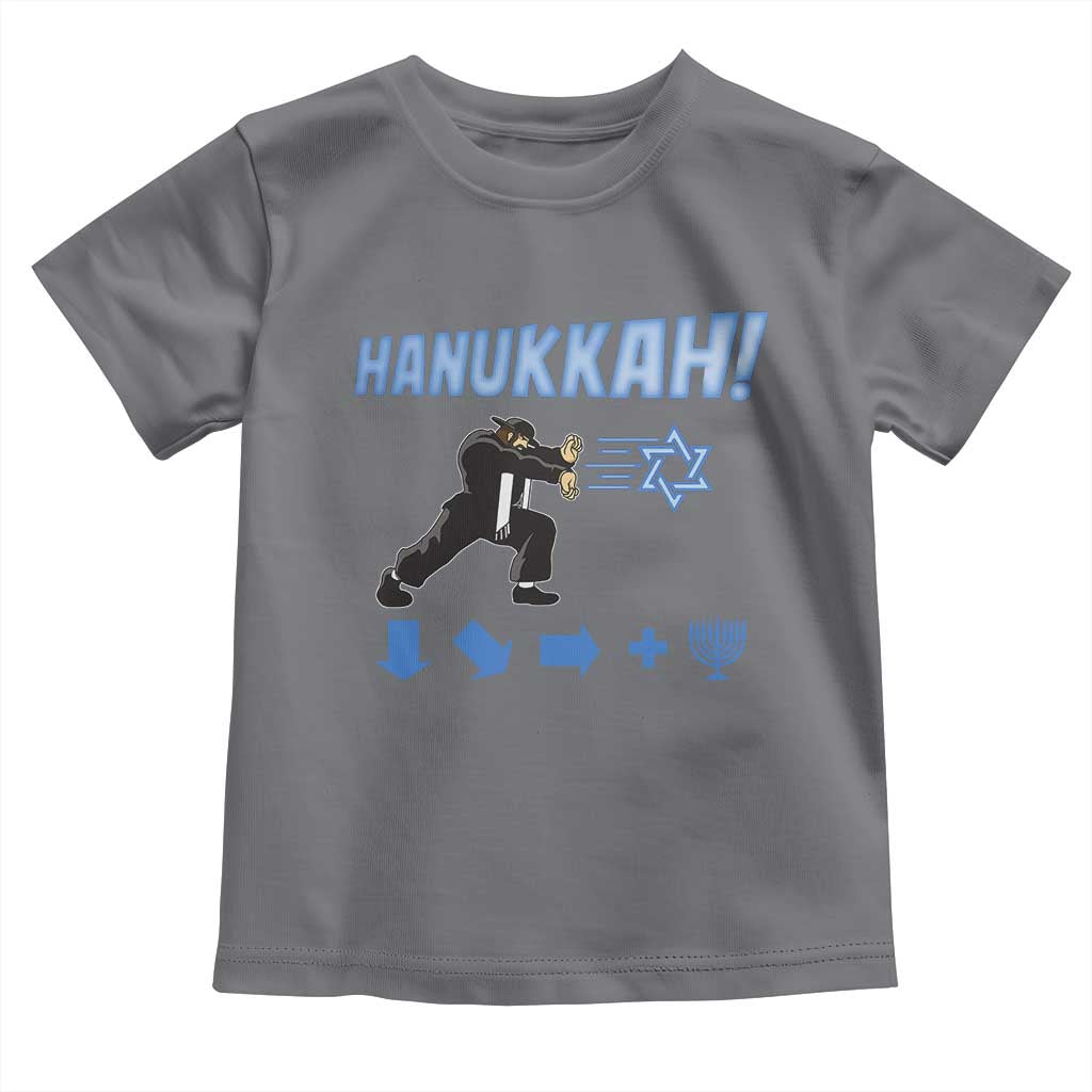 Funny Hanukkah Arcade Game Toddler T Shirt Jewish Fighter Menorah Star Of David - Wonder Print Shop
