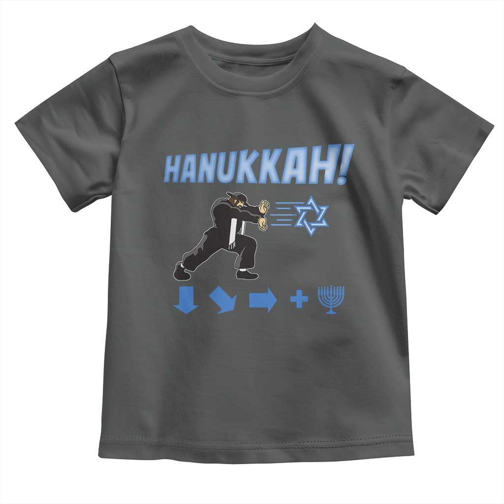 Funny Hanukkah Arcade Game Toddler T Shirt Jewish Fighter Menorah Star Of David - Wonder Print Shop