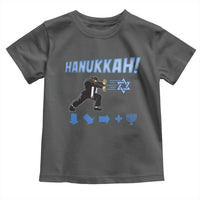 Funny Hanukkah Arcade Game Toddler T Shirt Jewish Fighter Menorah Star Of David - Wonder Print Shop