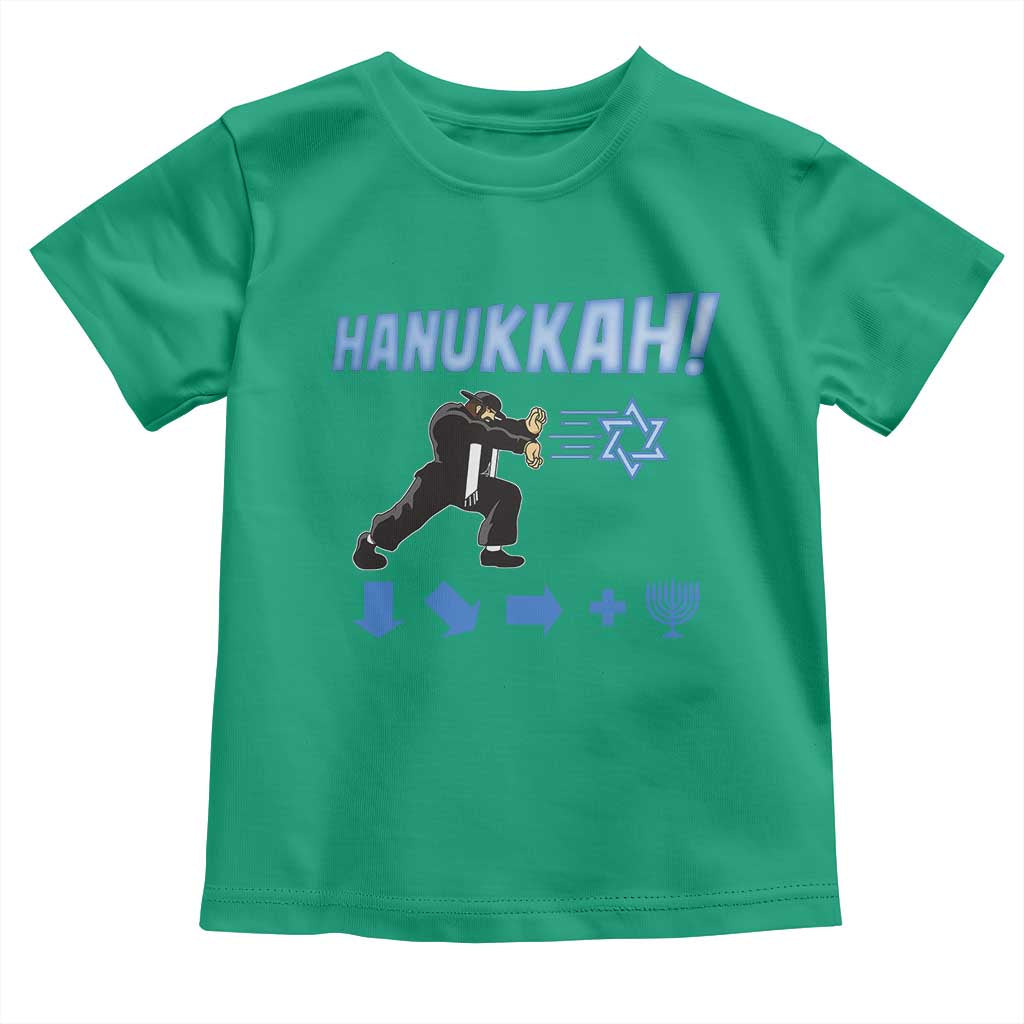 Funny Hanukkah Arcade Game Toddler T Shirt Jewish Fighter Menorah Star Of David - Wonder Print Shop