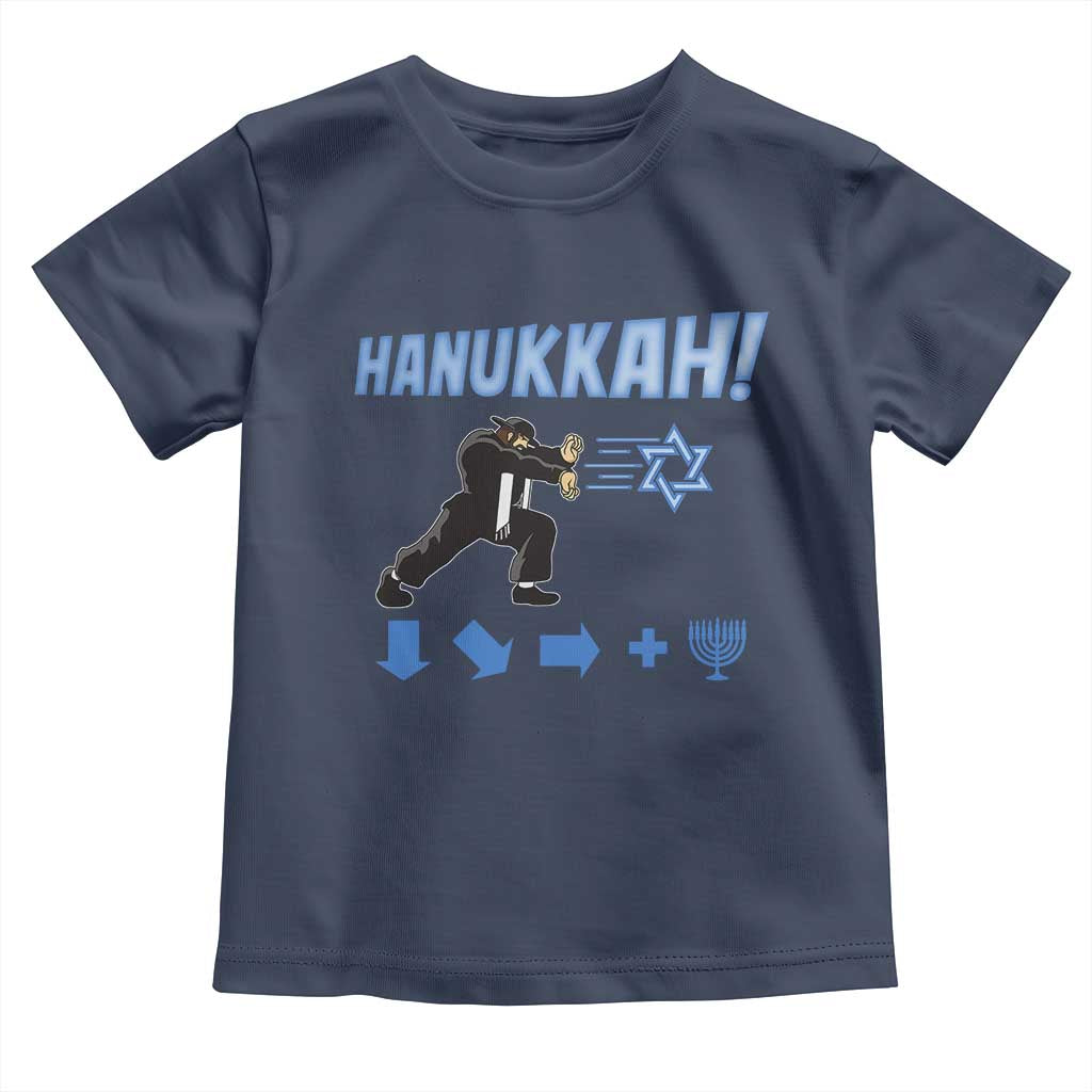 Funny Hanukkah Arcade Game Toddler T Shirt Jewish Fighter Menorah Star Of David - Wonder Print Shop