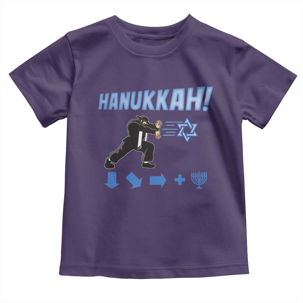 Funny Hanukkah Arcade Game Toddler T Shirt Jewish Fighter Menorah Star Of David - Wonder Print Shop