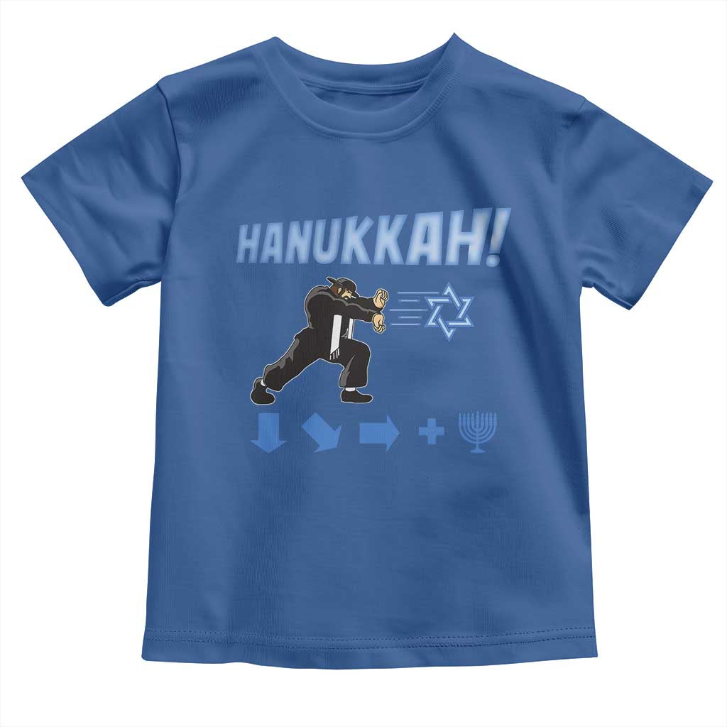 Funny Hanukkah Arcade Game Toddler T Shirt Jewish Fighter Menorah Star Of David - Wonder Print Shop