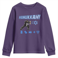 Funny Hanukkah Arcade Game Youth Sweatshirt Jewish Fighter Menorah Star Of David - Wonder Print Shop