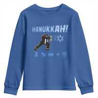 Funny Hanukkah Arcade Game Youth Sweatshirt Jewish Fighter Menorah Star Of David - Wonder Print Shop
