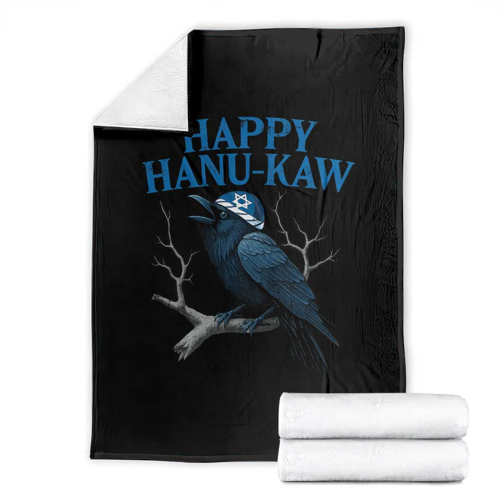 Funny Hanukkah Crow Throw Blanket Happy Hanukaw Jewish Holiday - Wonder Print Shop