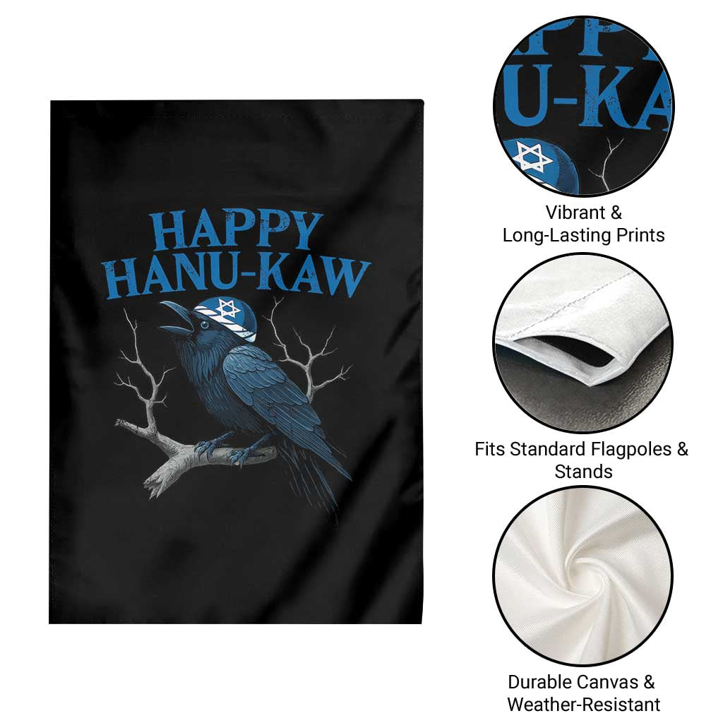 Funny Hanukkah Crow Garden Flag Happy Hanukaw Jewish Holiday - Wonder Print Shop