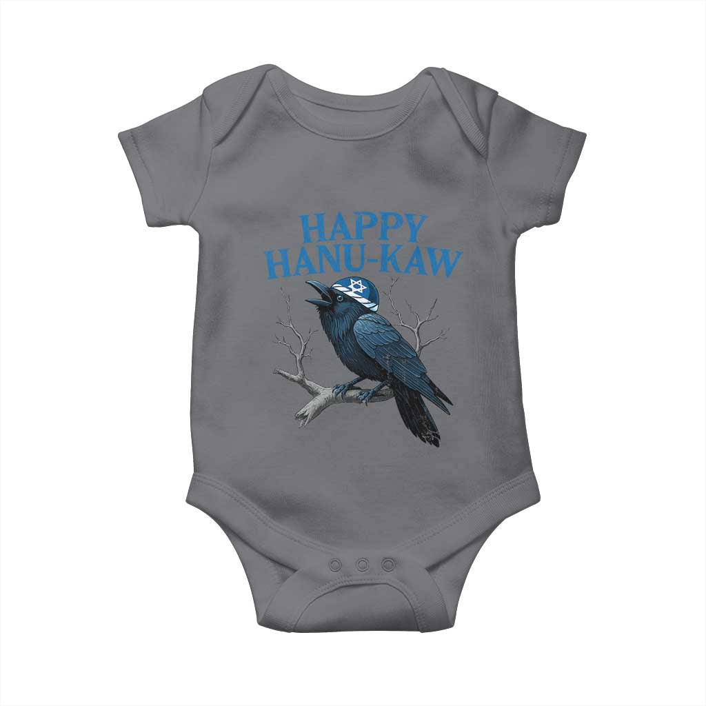 Funny Hanukkah Crow Baby Onesie Happy Hanukaw Jewish Holiday - Wonder Print Shop