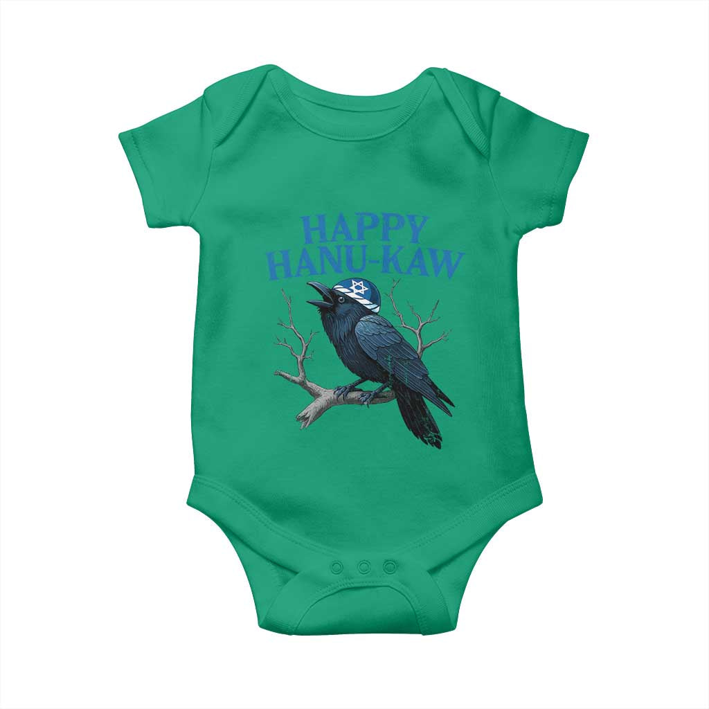 Funny Hanukkah Crow Baby Onesie Happy Hanukaw Jewish Holiday - Wonder Print Shop