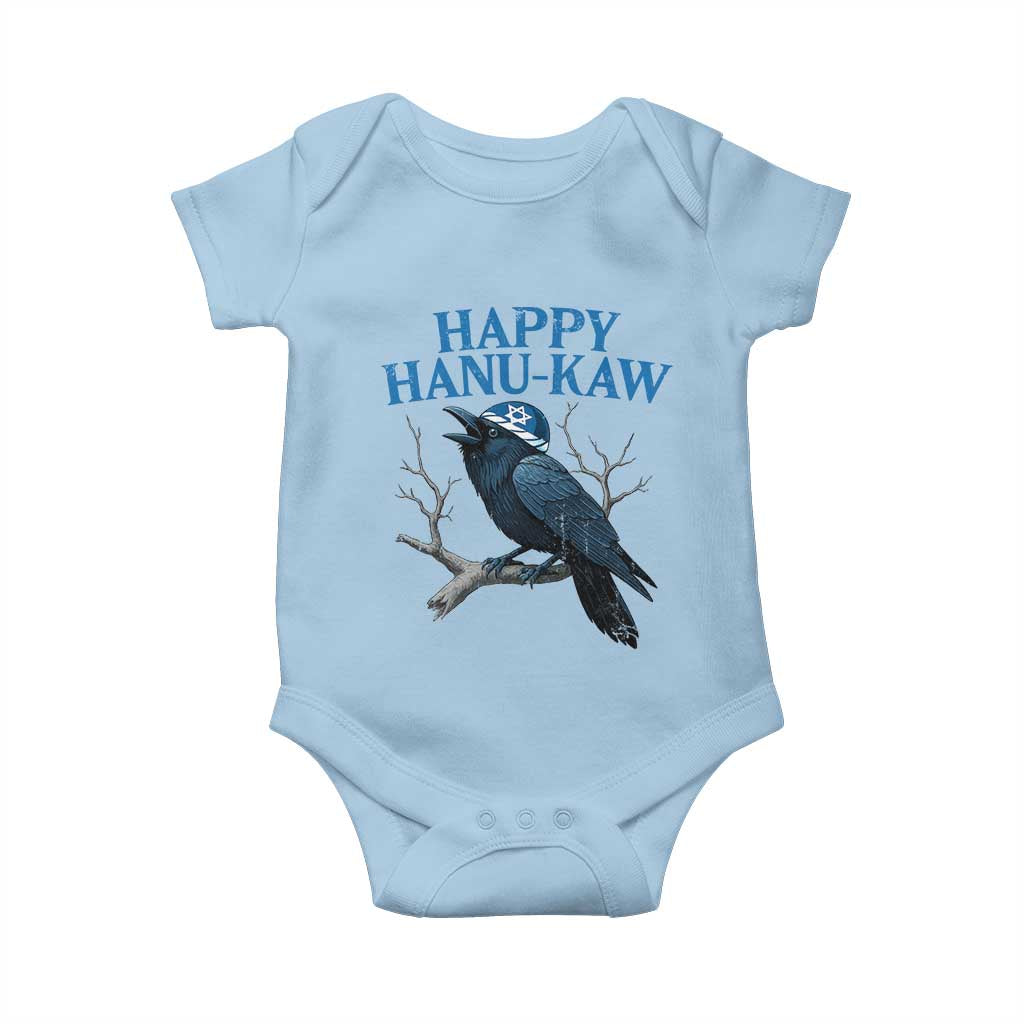Funny Hanukkah Crow Baby Onesie Happy Hanukaw Jewish Holiday - Wonder Print Shop