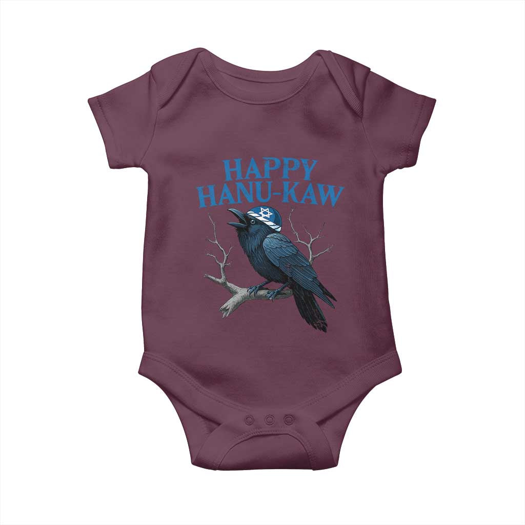 Funny Hanukkah Crow Baby Onesie Happy Hanukaw Jewish Holiday - Wonder Print Shop