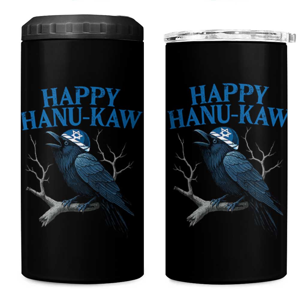 Funny Hanukkah Crow 4 in 1 Can Cooler Tumbler Happy Hanukaw Jewish Holiday - Wonder Print Shop