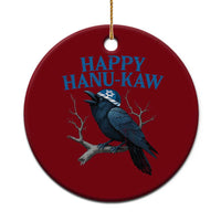 Funny Hanukkah Crow Ceramic Ornament Happy Hanukaw Jewish Holiday - Wonder Print Shop