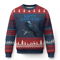 Funny Hanukkah Crow Ugly Christmas Sweater Happy Hanukaw Jewish Holiday - Wonder Print Shop