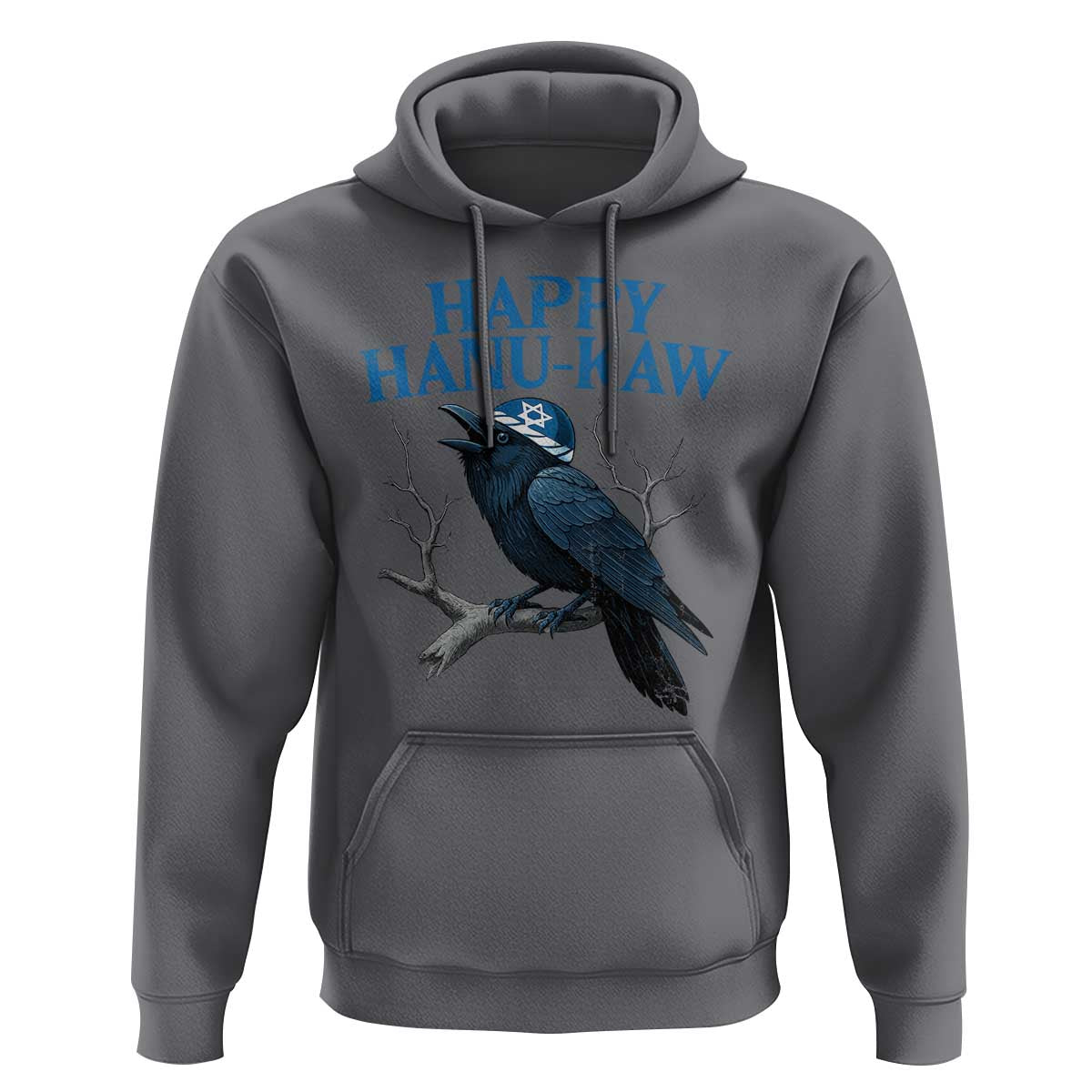 Funny Hanukkah Crow Hoodie Happy Hanukaw Jewish Holiday - Wonder Print Shop