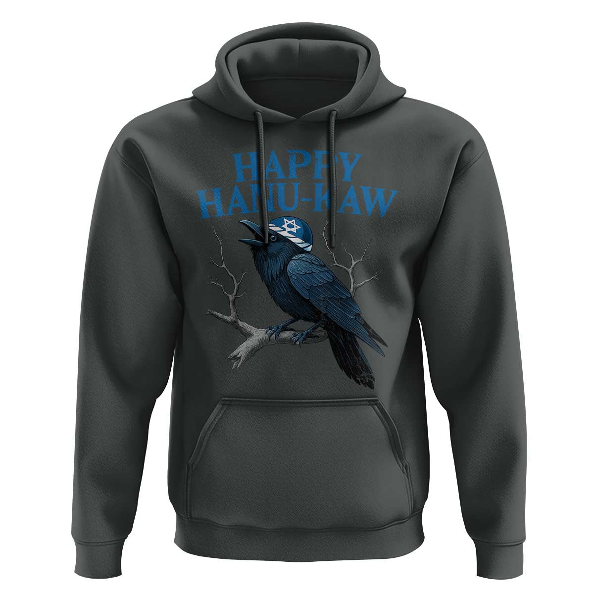 Funny Hanukkah Crow Hoodie Happy Hanukaw Jewish Holiday - Wonder Print Shop