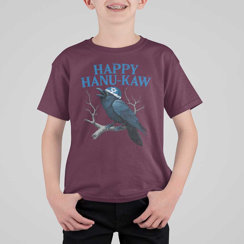 Funny Hanukkah Crow T Shirt For Kid Happy Hanukaw Jewish Holiday - Wonder Print Shop