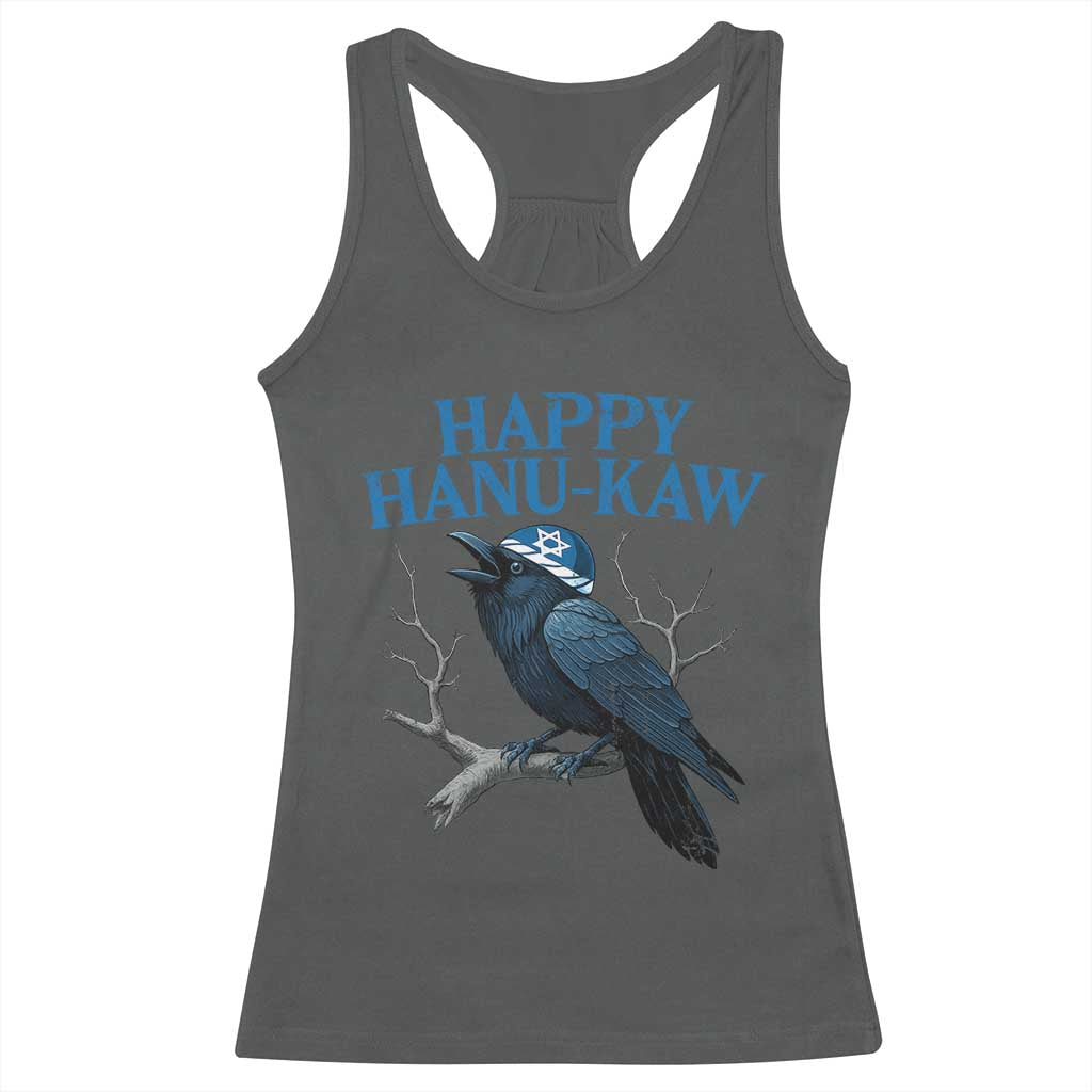 Funny Hanukkah Crow Racerback Tank Top Happy Hanukaw Jewish Holiday - Wonder Print Shop