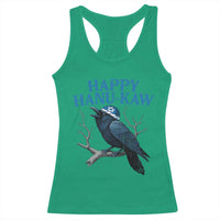 Funny Hanukkah Crow Racerback Tank Top Happy Hanukaw Jewish Holiday - Wonder Print Shop