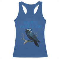Funny Hanukkah Crow Racerback Tank Top Happy Hanukaw Jewish Holiday - Wonder Print Shop