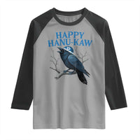 Funny Hanukkah Crow Raglan Shirt Happy Hanukaw Jewish Holiday - Wonder Print Shop
