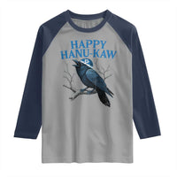 Funny Hanukkah Crow Raglan Shirt Happy Hanukaw Jewish Holiday - Wonder Print Shop