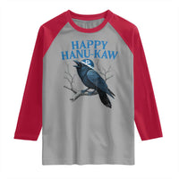 Funny Hanukkah Crow Raglan Shirt Happy Hanukaw Jewish Holiday - Wonder Print Shop