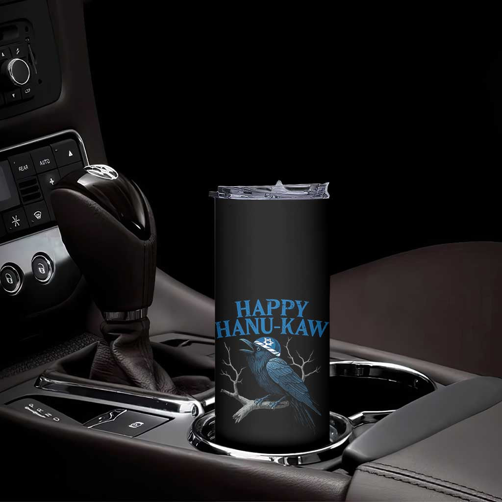 Funny Hanukkah Crow Skinny Tumbler Happy Hanukaw Jewish Holiday - Wonder Print Shop