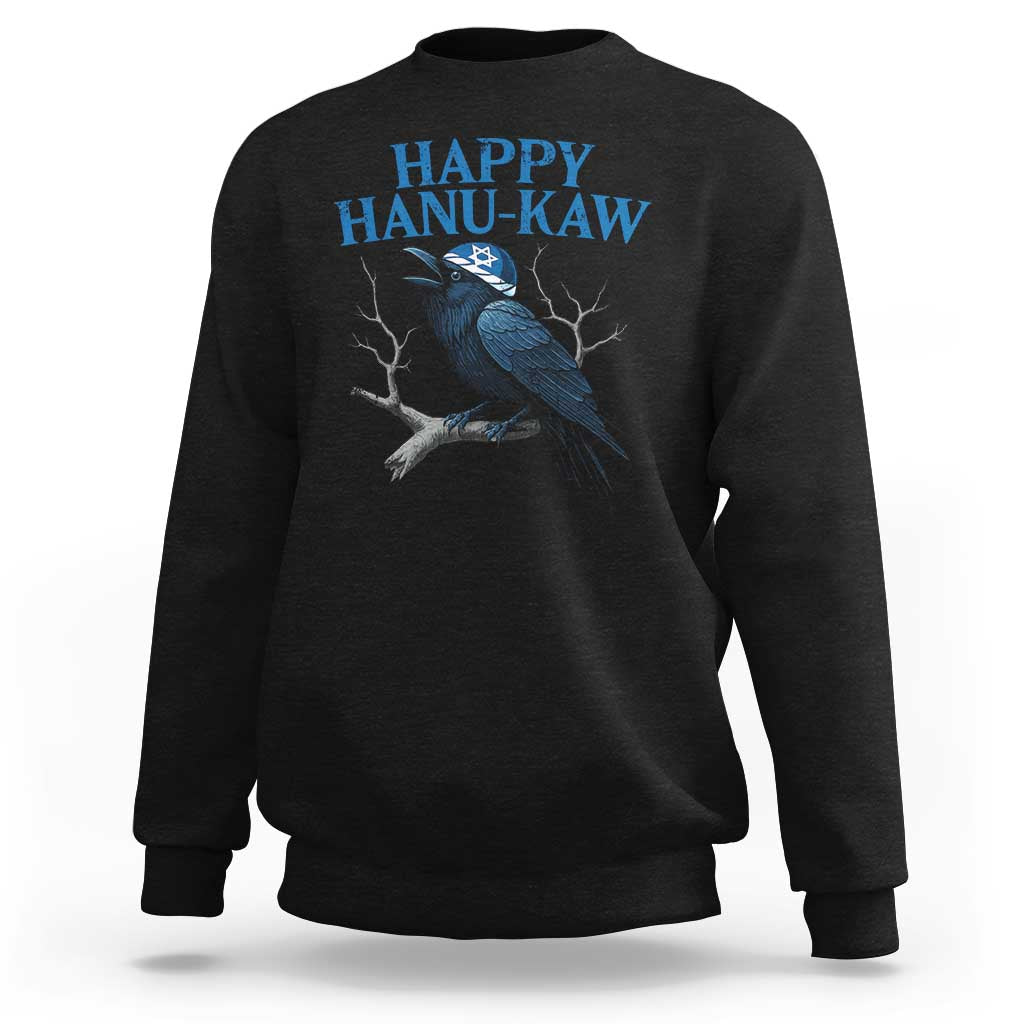 Funny Hanukkah Crow Sweatshirt Happy Hanukaw Jewish Holiday - Wonder Print Shop