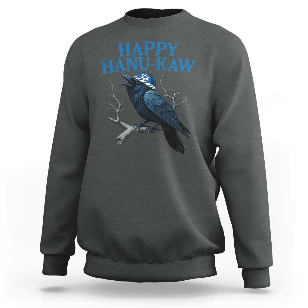 Funny Hanukkah Crow Sweatshirt Happy Hanukaw Jewish Holiday - Wonder Print Shop