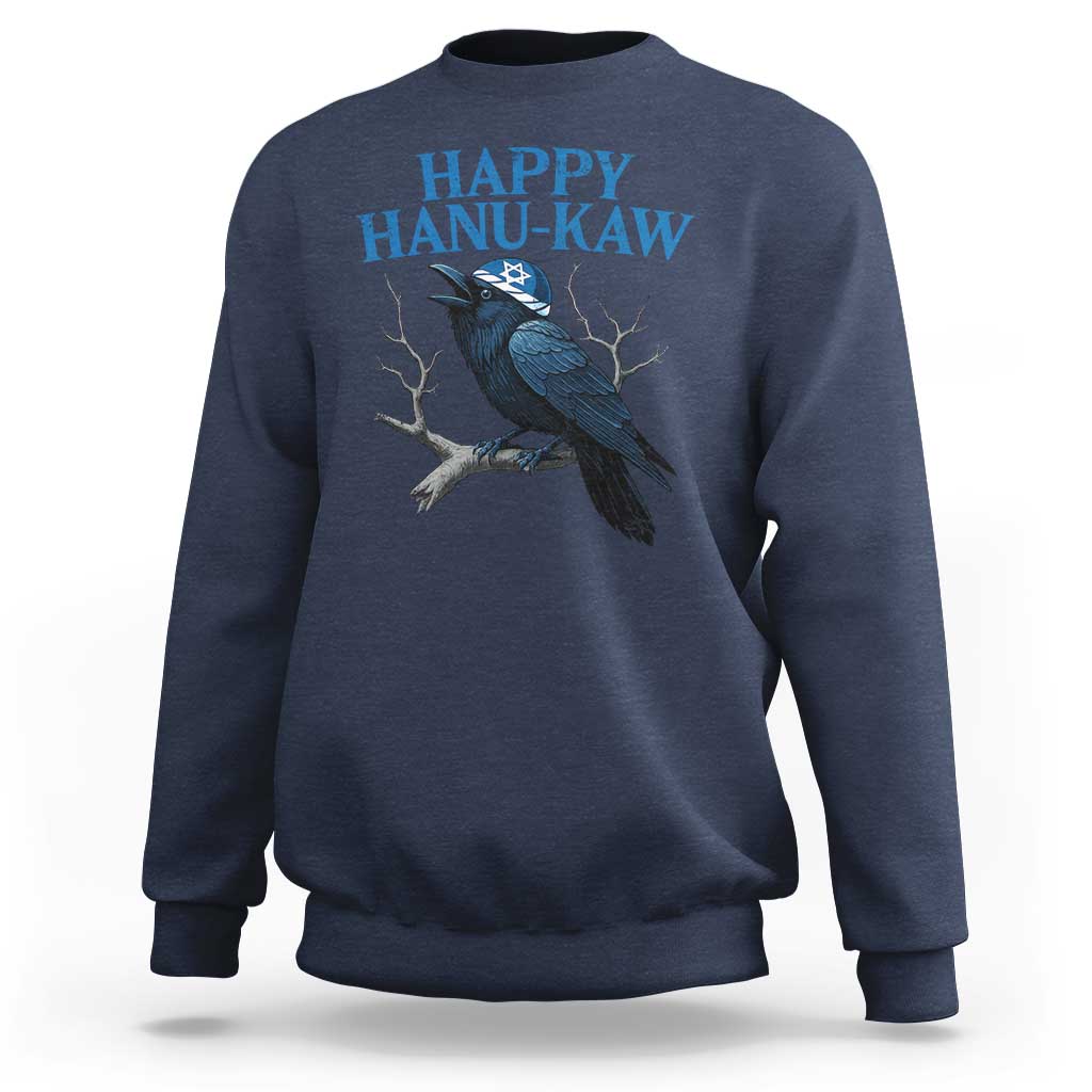 Funny Hanukkah Crow Sweatshirt Happy Hanukaw Jewish Holiday - Wonder Print Shop