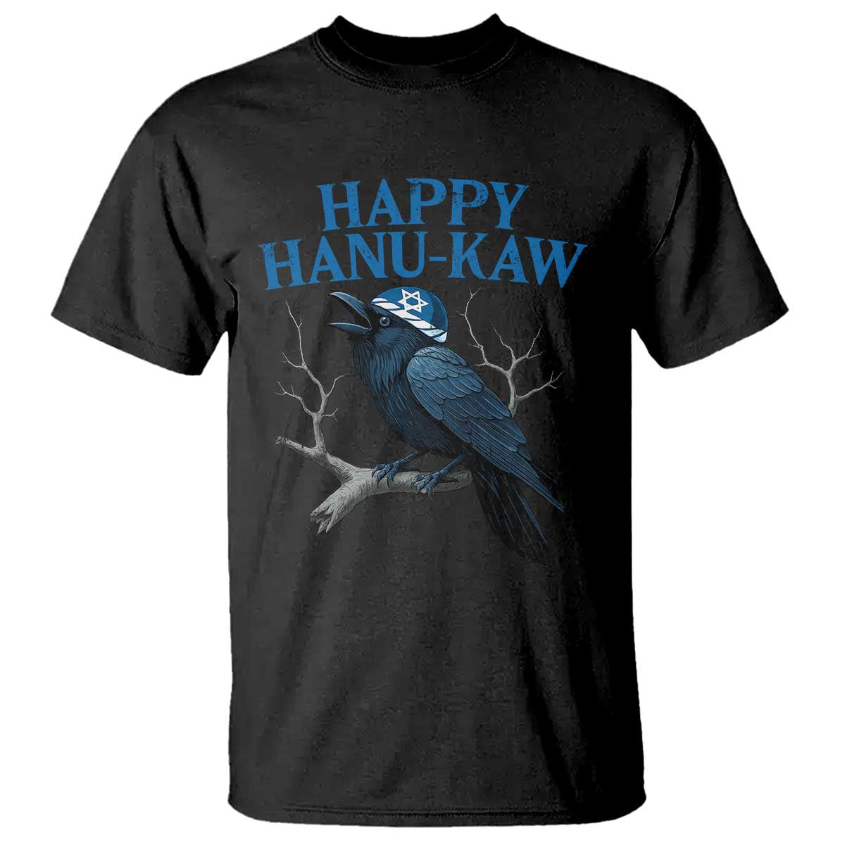 Funny Hanukkah Crow T Shirt Happy Hanukaw Jewish Holiday - Wonder Print Shop