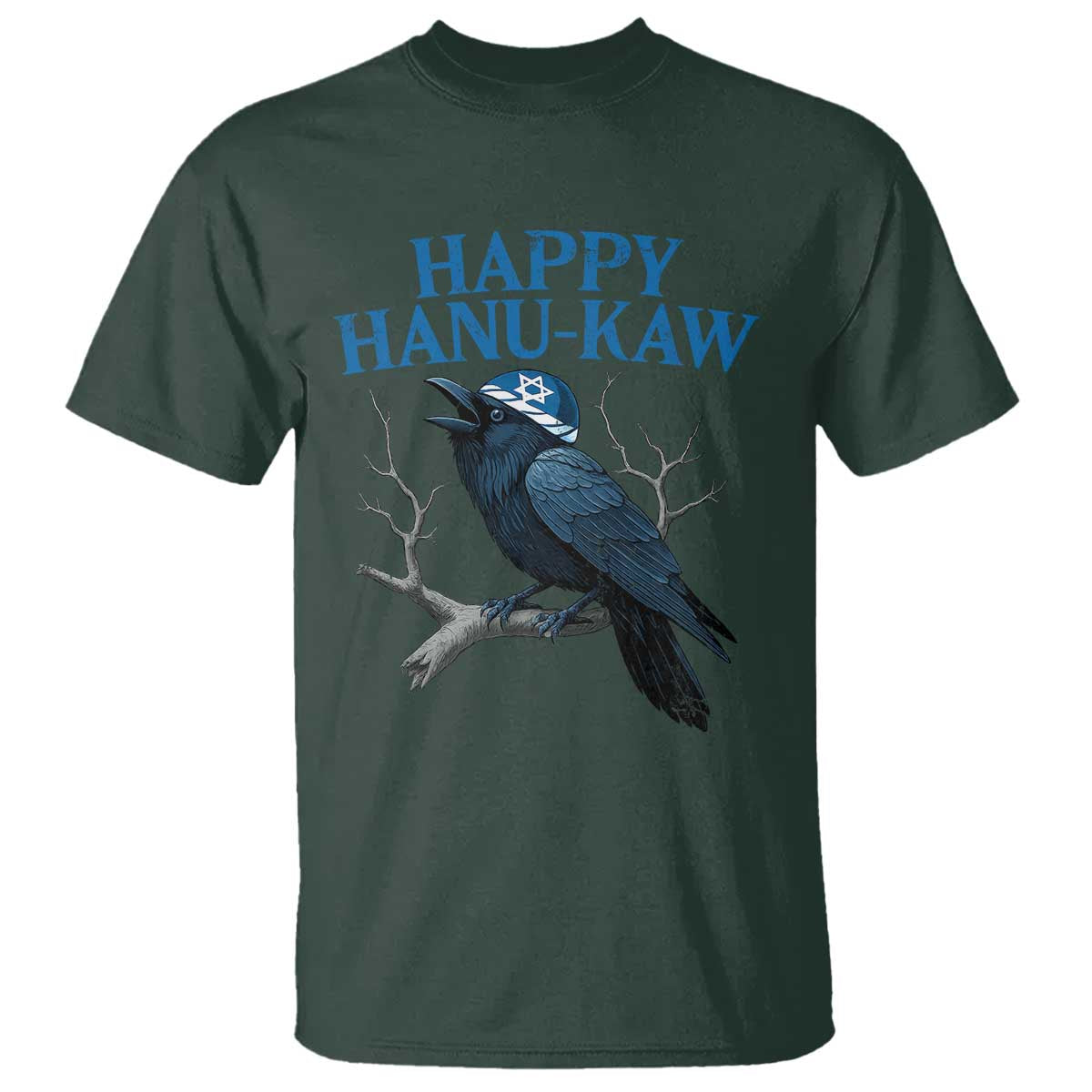 Funny Hanukkah Crow T Shirt Happy Hanukaw Jewish Holiday - Wonder Print Shop