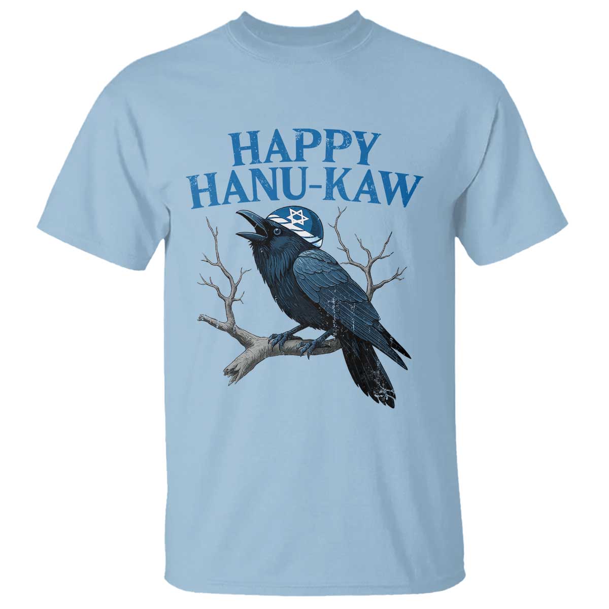 Funny Hanukkah Crow T Shirt Happy Hanukaw Jewish Holiday - Wonder Print Shop