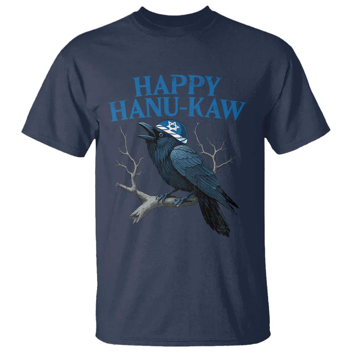 Funny Hanukkah Crow T Shirt Happy Hanukaw Jewish Holiday - Wonder Print Shop