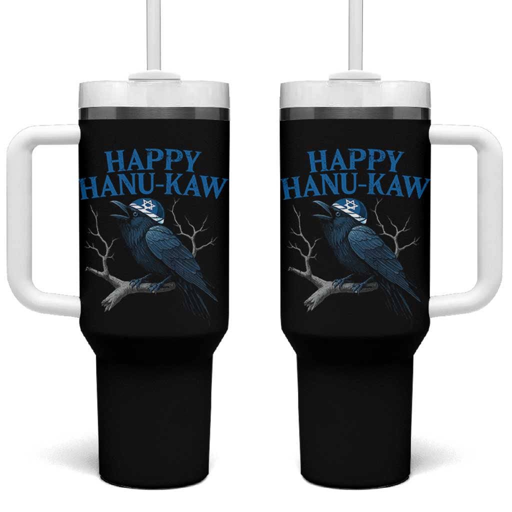 Funny Hanukkah Crow Tumbler With Handle Happy Hanukaw Jewish Holiday - Wonder Print Shop