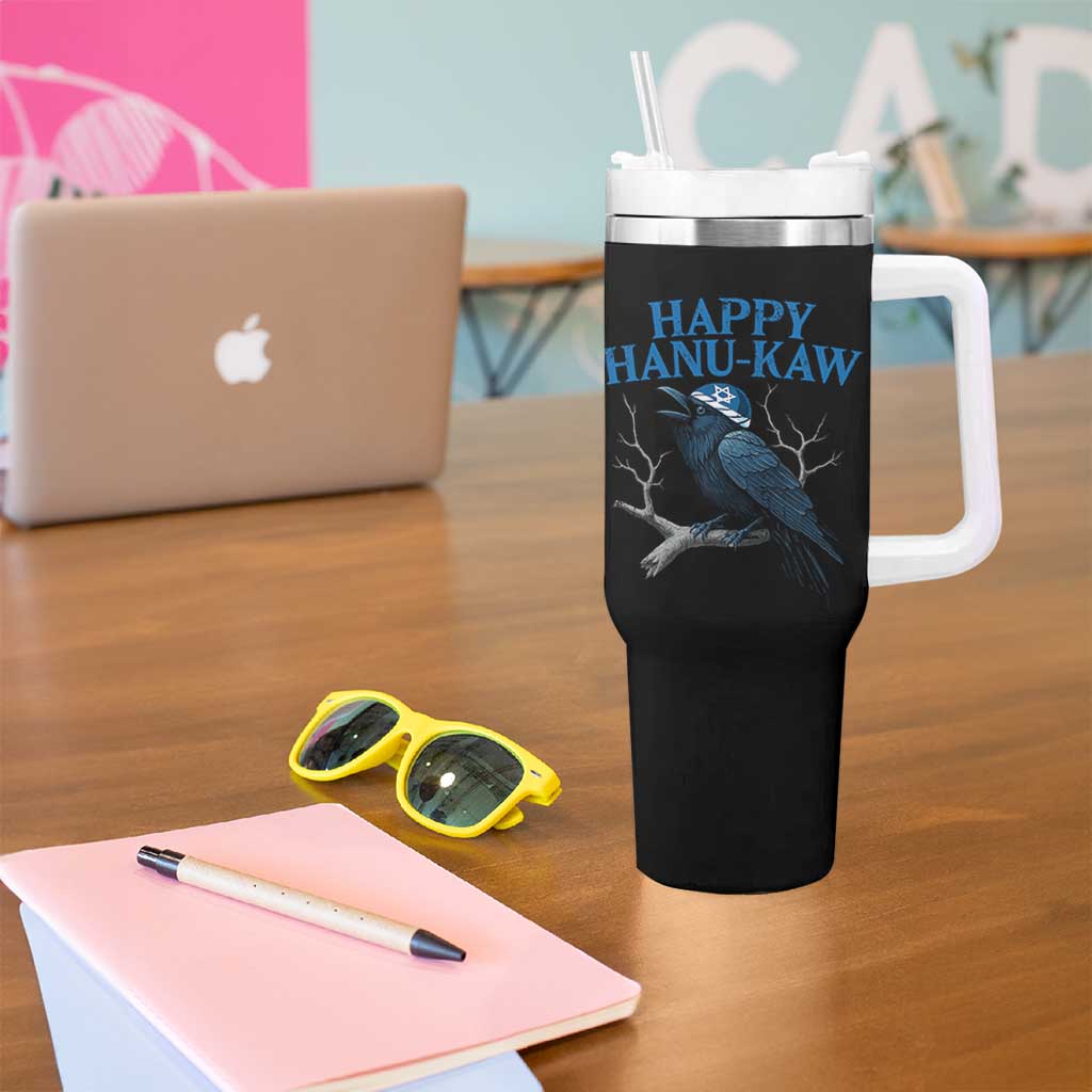 Funny Hanukkah Crow Tumbler With Handle Happy Hanukaw Jewish Holiday - Wonder Print Shop