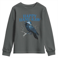 Funny Hanukkah Crow Youth Sweatshirt Happy Hanukaw Jewish Holiday - Wonder Print Shop