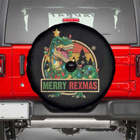 Funny Christmas Dinosaur Spare Tire Cover Merry Rexmas Dino Xmas Tree - Wonder Print Shop