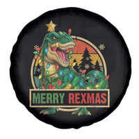 Funny Christmas Dinosaur Spare Tire Cover Merry Rexmas Dino Xmas Tree - Wonder Print Shop