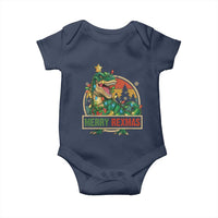 Funny Christmas Dinosaur Baby Onesie Merry Rexmas Dino Xmas Tree - Wonder Print Shop