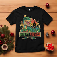 Funny Christmas Dinosaur T Shirt Merry Rexmas Dino Xmas Tree - Wonder Print Shop
