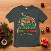 Funny Christmas Dinosaur T Shirt Merry Rexmas Dino Xmas Tree - Wonder Print Shop