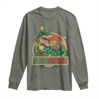 Funny Christmas Dinosaur Long Sleeve Shirt Merry Rexmas Dino Xmas Tree - Wonder Print Shop
