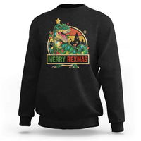Funny Christmas Dinosaur Sweatshirt Merry Rexmas Dino Xmas Tree - Wonder Print Shop
